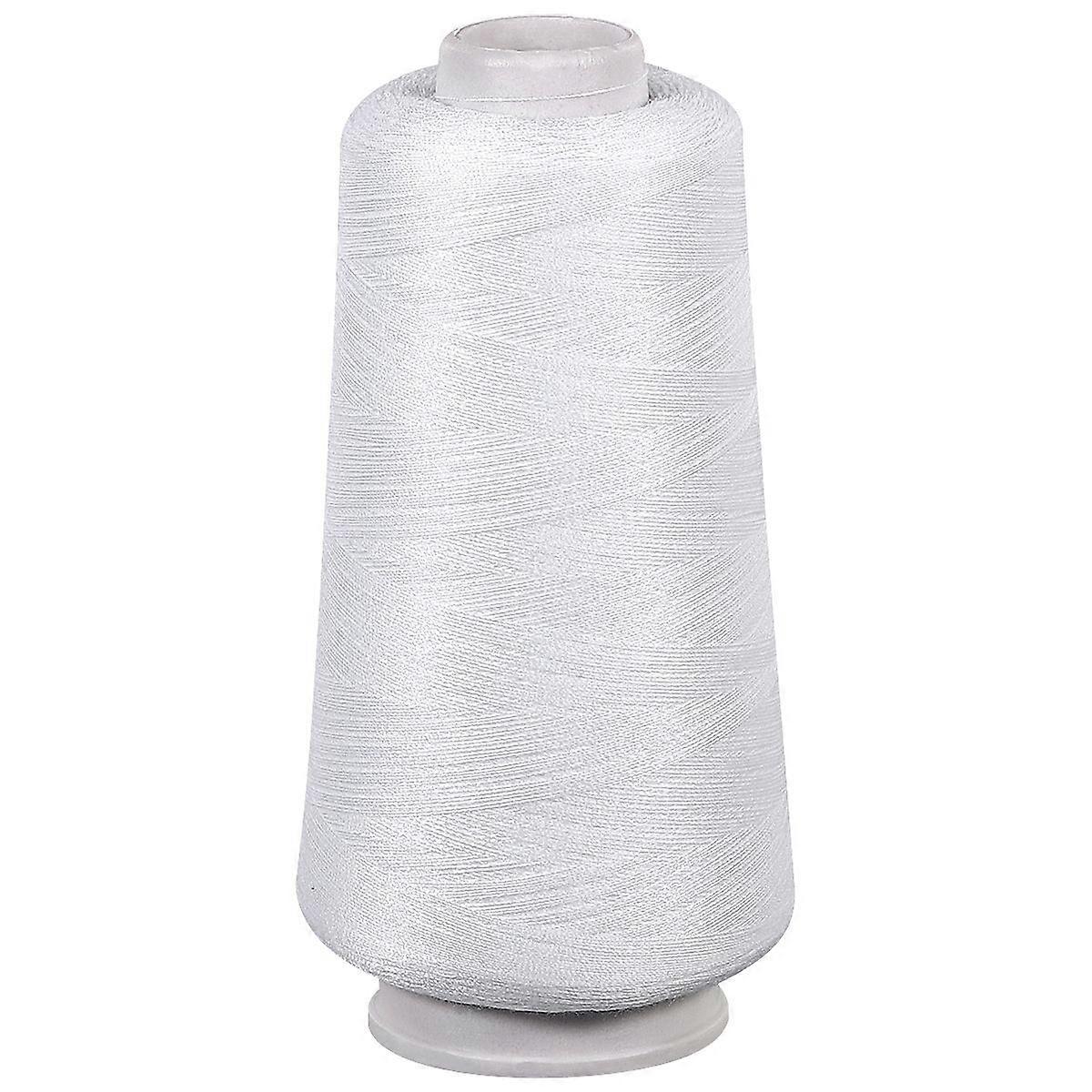 ROSENICE 3000 Yards Polyester Sewing Thread Bleached Polyester Thread Spools for Sewing Machine Handworking (White)