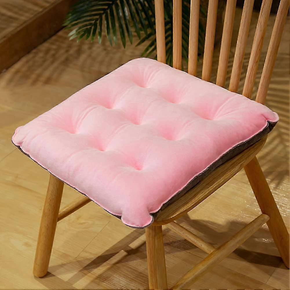 2025 Set of 2 Soft Chair Cushions 40x40cm (Square 40cm, Pink)