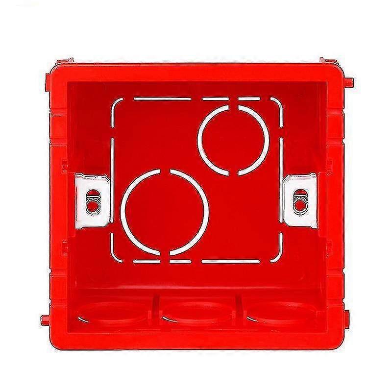 Red 86 Type Touch Switch Socket Wiring Back Box - Electrical Wiring Solution with Durable Design for Home Installation