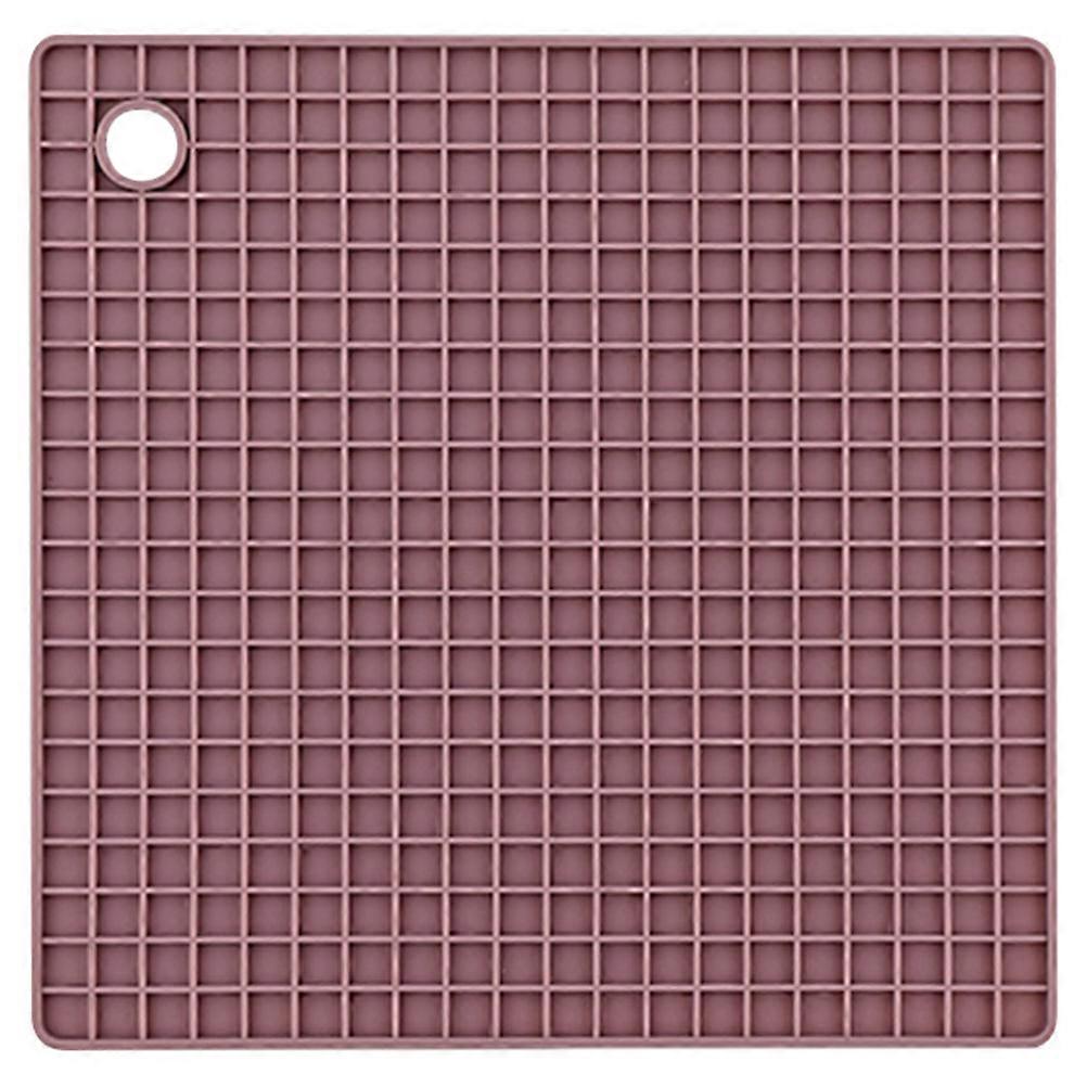 Non Slip Waterproof Silicone Square Table Mat For Dining And Cooking 6.9X6.9X0.2In 1Pc