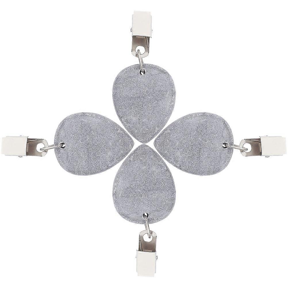 Compact Tablecloth Clips Prevent Sliding Windproof Versatile Style Grey White Size 8.00X3.50X1.00CM 12Set