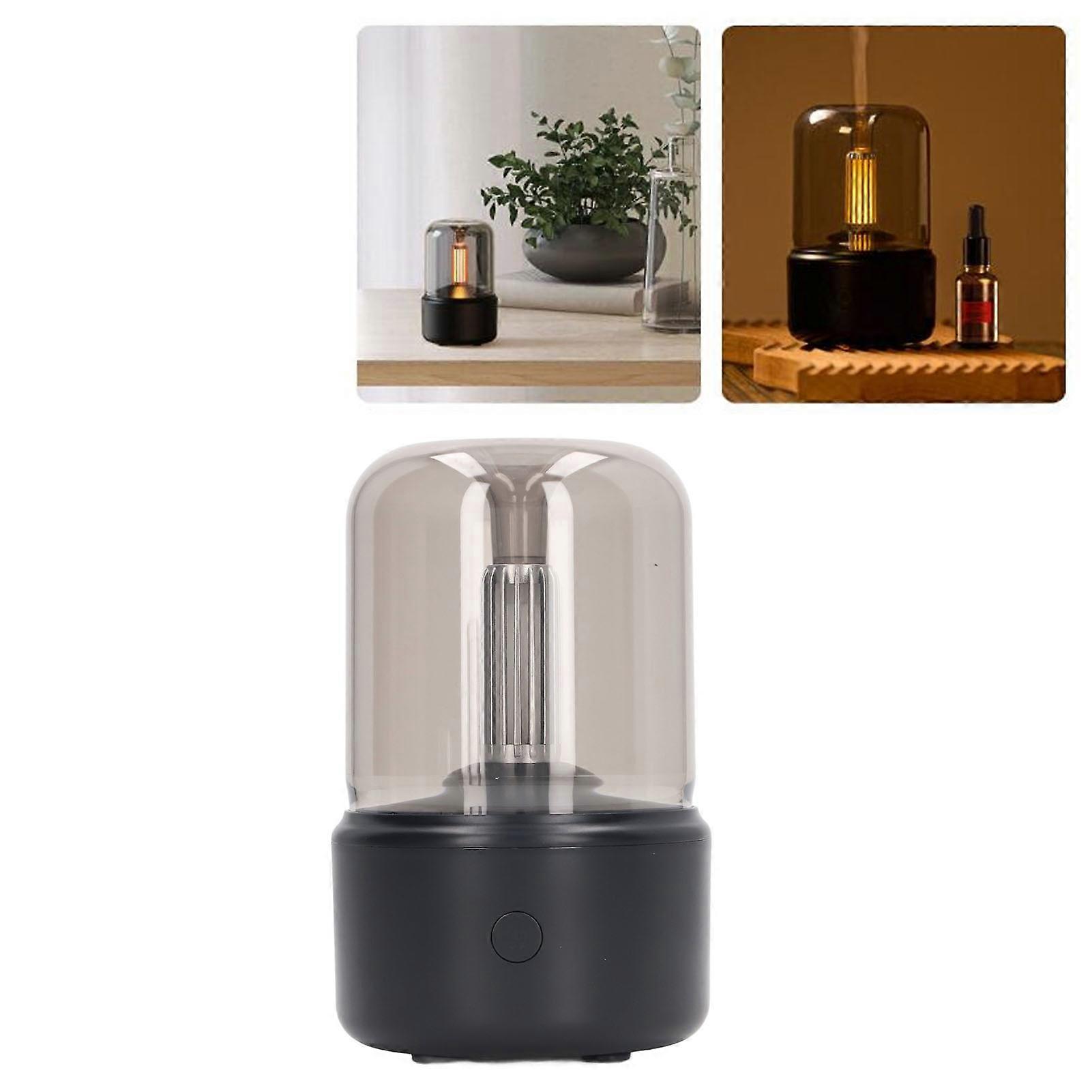 Candlelight Aroma Humidifier Low Noise Portable USB Essential Oil Diffuser Humidifier with LED Night Light 120ml 