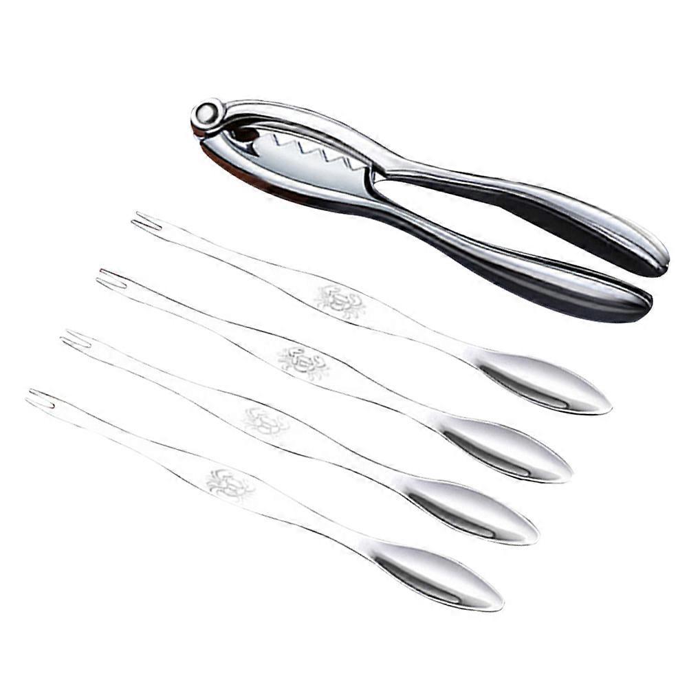 Stainless Steel Seafood Tools Set with Ergonomic Handle for Easy Use at Home 5 Pieces