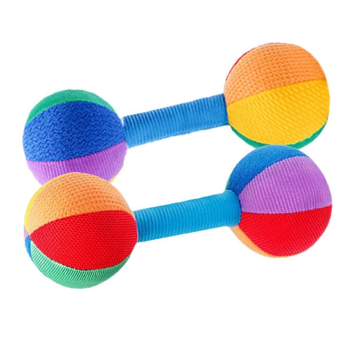 Pekip Toy Baby Crawling Toy for Grasping Dumbbells Soothing Colourful Fabric