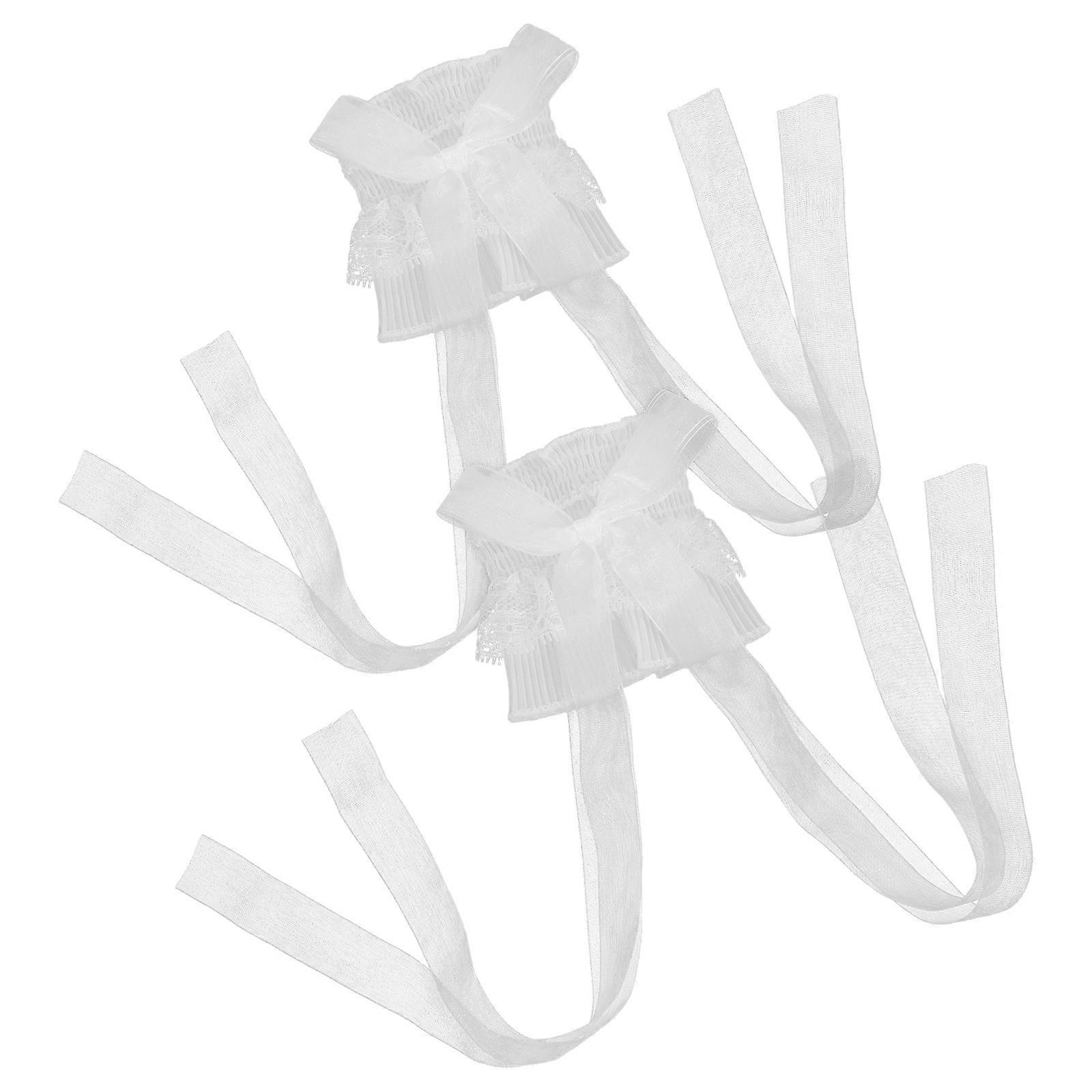 Arm Cuff For Women Lolita Lace Arm Cuffs 38.00X10.50X1.00CM Ruffle Cuffs Sleeve 1 Pair