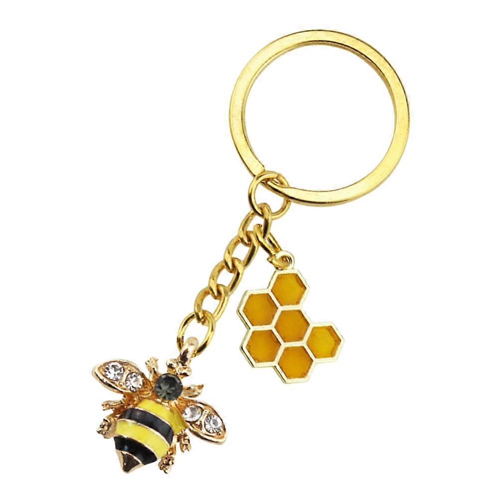 Honeycomb Design Key Chain Pendant Decorative Bag Charm Durable Bright Finish Comfortable Unique Gift Accessory for Keys Backpacks