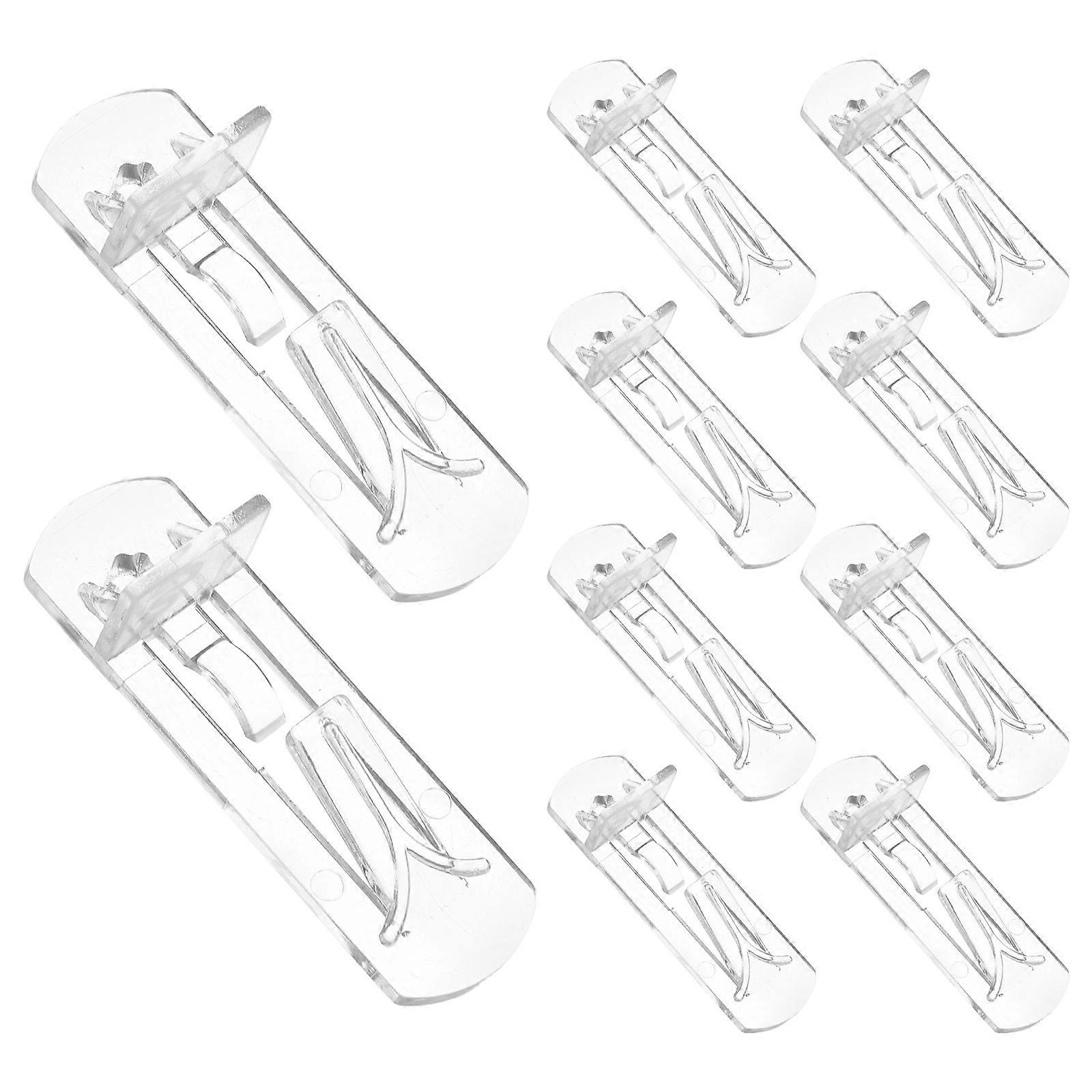 10pcs Clear Plastic Shelf Pegs Pins for Cabinets Kitchen Bookshelf Transparent Support Clips