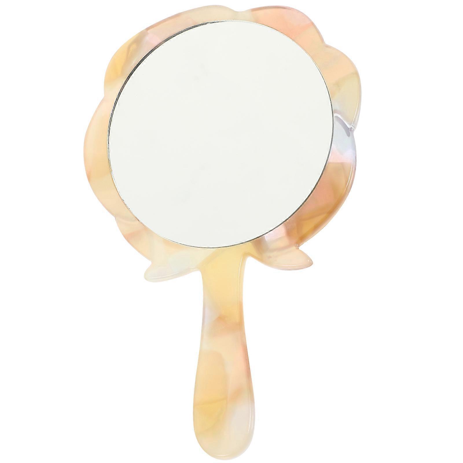 FRCOLOR Handheld Mirror 1 Set Portable Vanity Mirror Multifunctional Outdoor Mirror