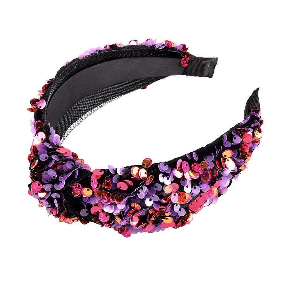 Sequined Headband for Women with Durable Cloth and Sequin Material Perfect for Decoration Multi Color