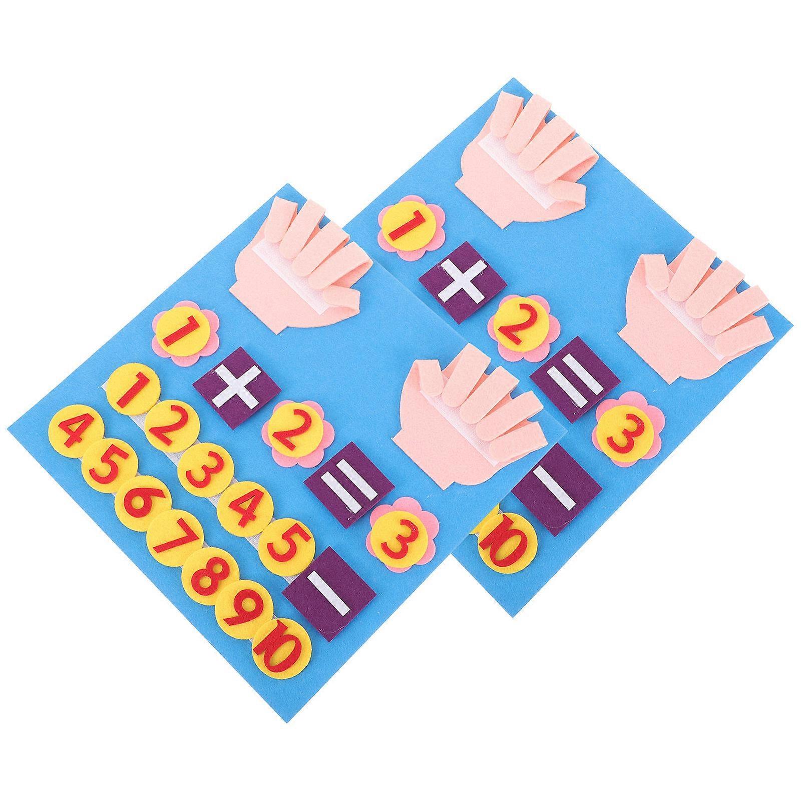 2 Sets Math Board Felt Addition And Subtraction Educational Counting For Safe Felt Manipulatives For Early Learning And Arithmetic Practice