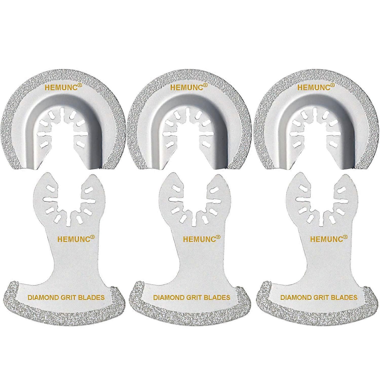 Pack of 6 Diamond Swinging Tool Blades, MultiTool Mortar Saw Blade Precise for Grouting Removal and Soft Tile Cutting