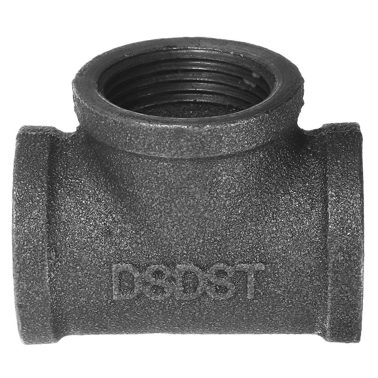 Black Cast Iron Pipe Connector for Water Pipe with Vintage Design and Durable Quality DN20