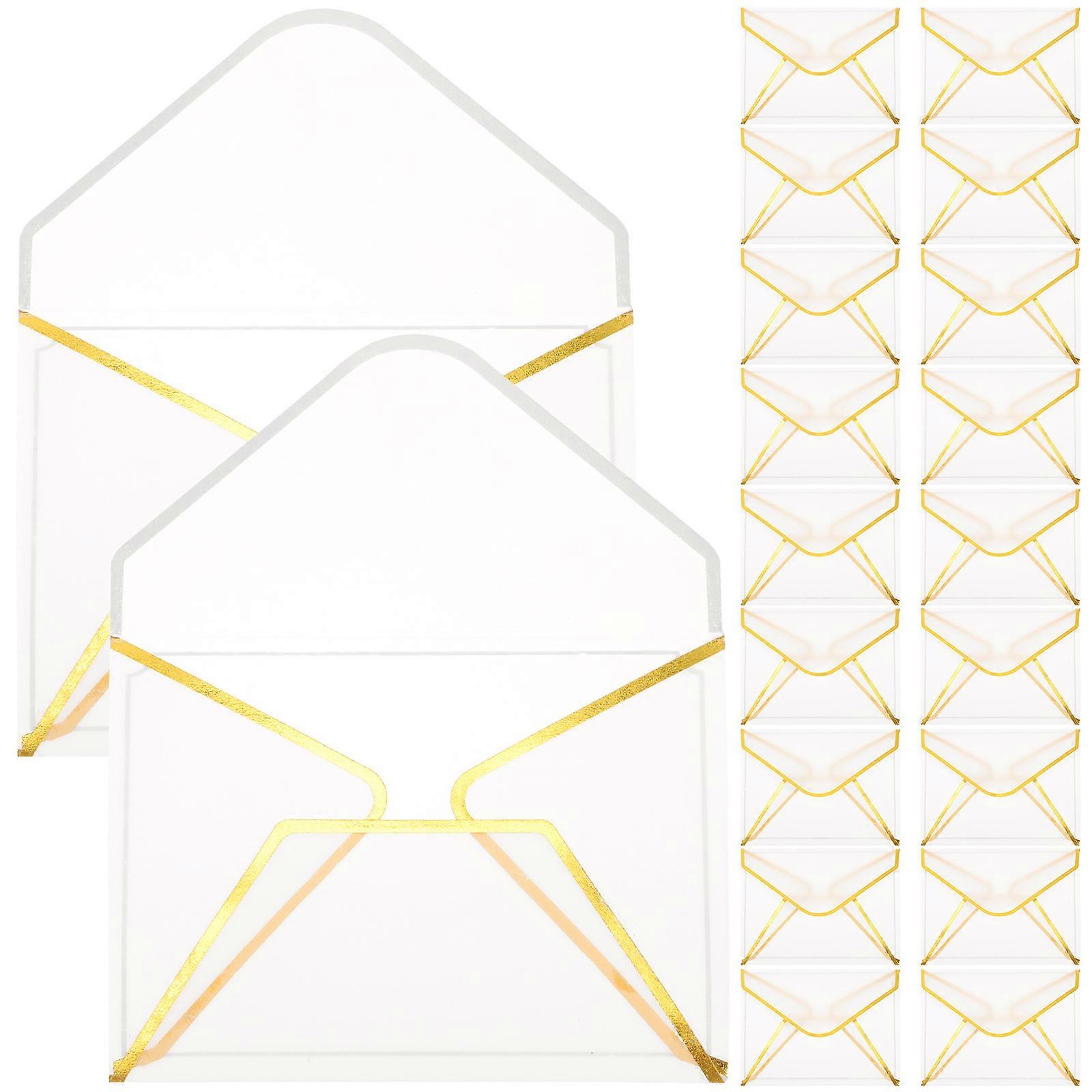 20 Transparent Paper Envelopes for Wedding Invitations and Greeting Cards Perfect Size 5.1 x 7.3