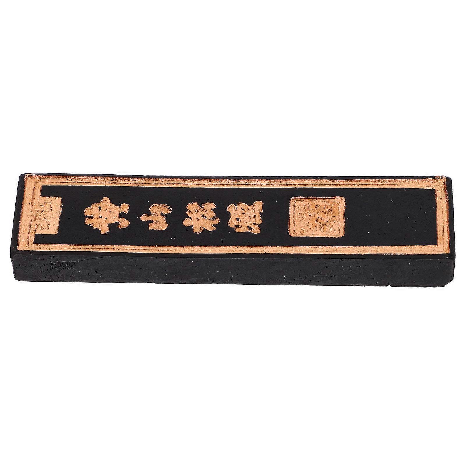 Portable Handmade Black Calligraphy Ink Stick – Traditional Chinese Ink Block for Painting and Calligraphy Practice, Ample Supply for Artists