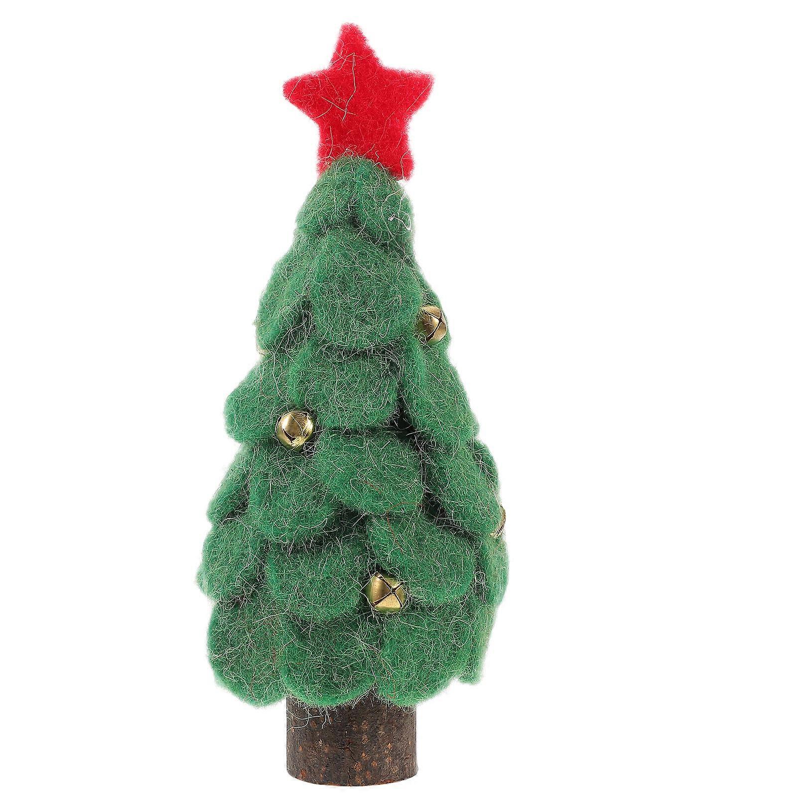 Artificial Small Christmas Tree Felt Craft For Festival Decoration Christmas Occasion 6.7X2.6X2.6In 1Pack