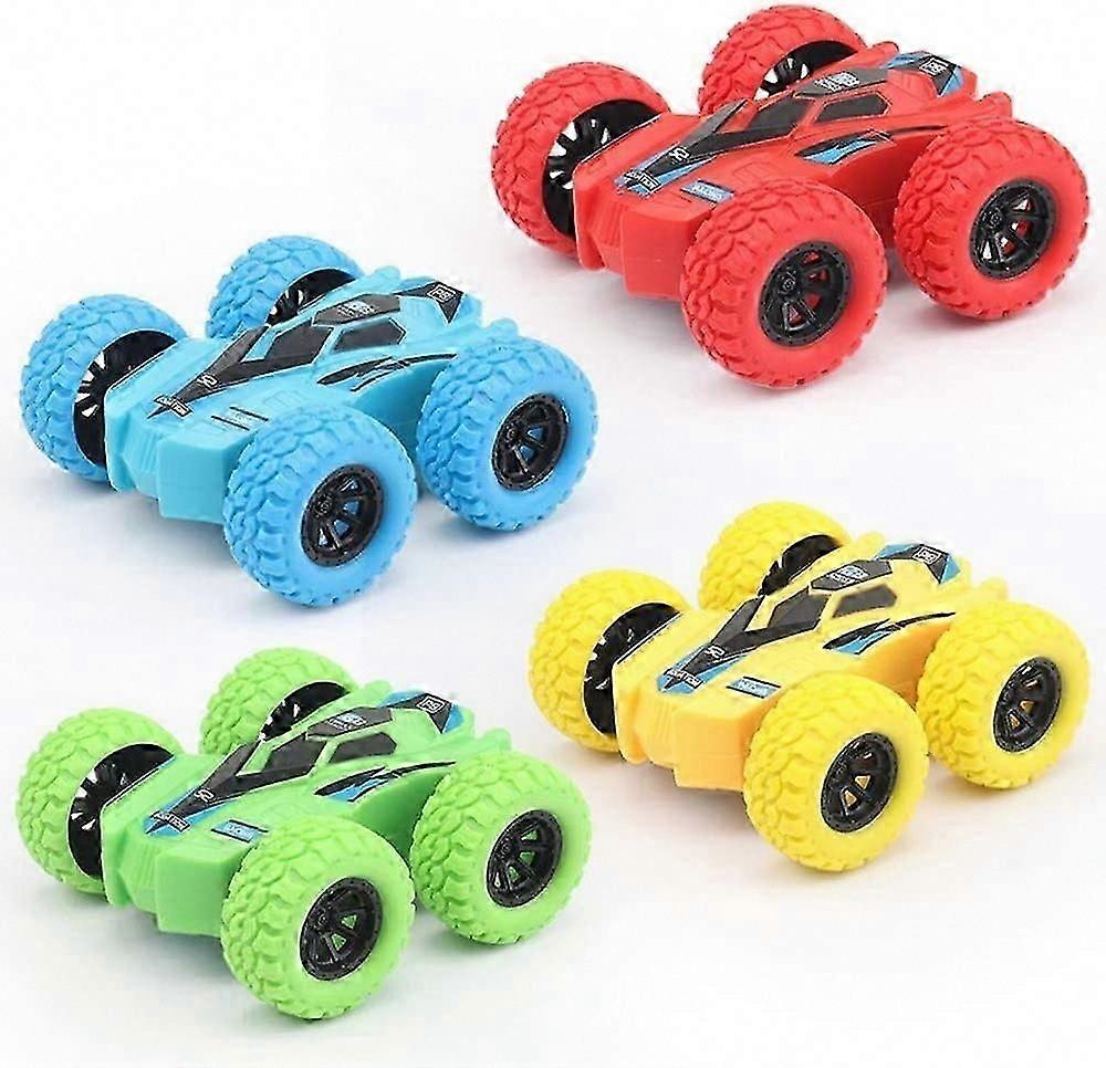 4 Pack Stunt Climbing SUV Inertial Rotation Double-Sided Dump Truck Boy Toy