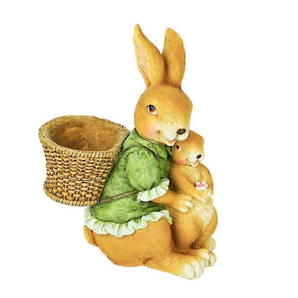 Simulation Animal Rabbit Resin Flowerpot Cachepot Creative Outdoor Ornaments