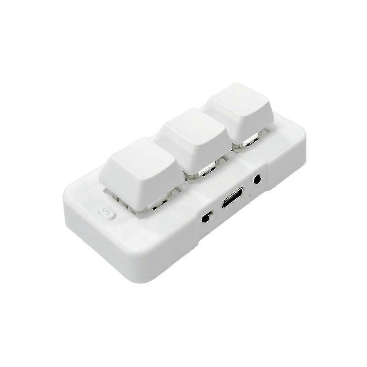 MK321BT 3-Key Mini Customized Mechanical Keyboard,White