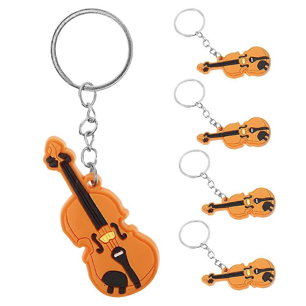 Here's a refined product description for your item:
**5pcs Cute Small Violin Keychain Music Pendant for Collectors & Music Lovers | Functional