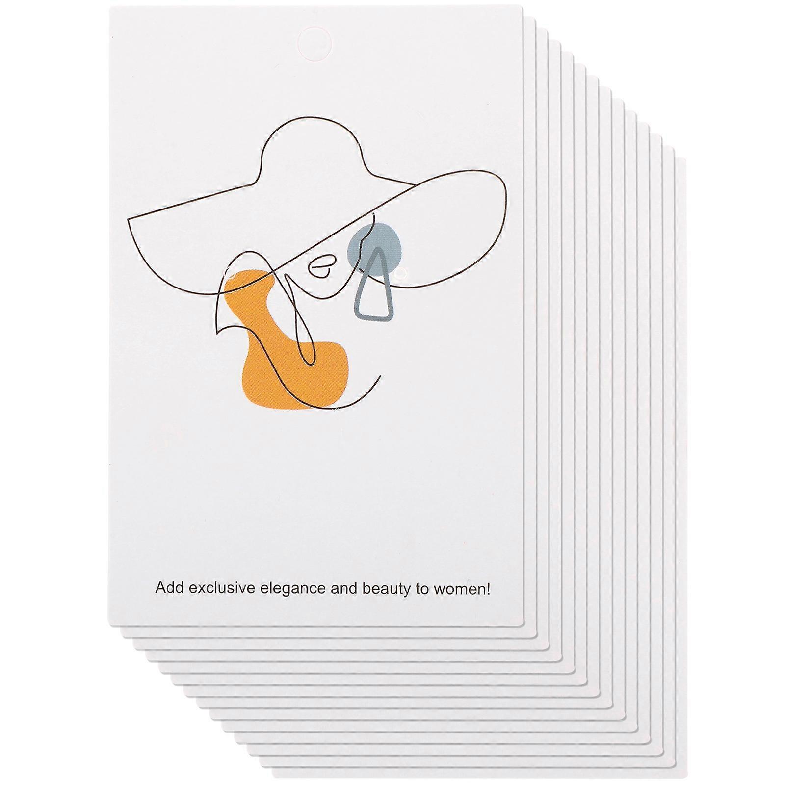 Earring Holder 100Pcs Jewelry Display White Thick Paper For Jewelry Display And Labels