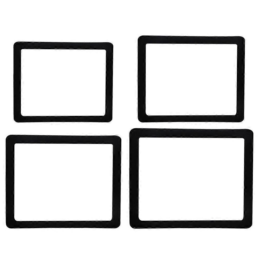 Magnetic Photo Frames for Fridge Decor Black EVA Material 4 Pieces