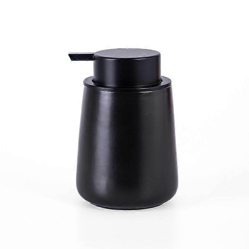 Matte Black Ceramic Soap Dispenser