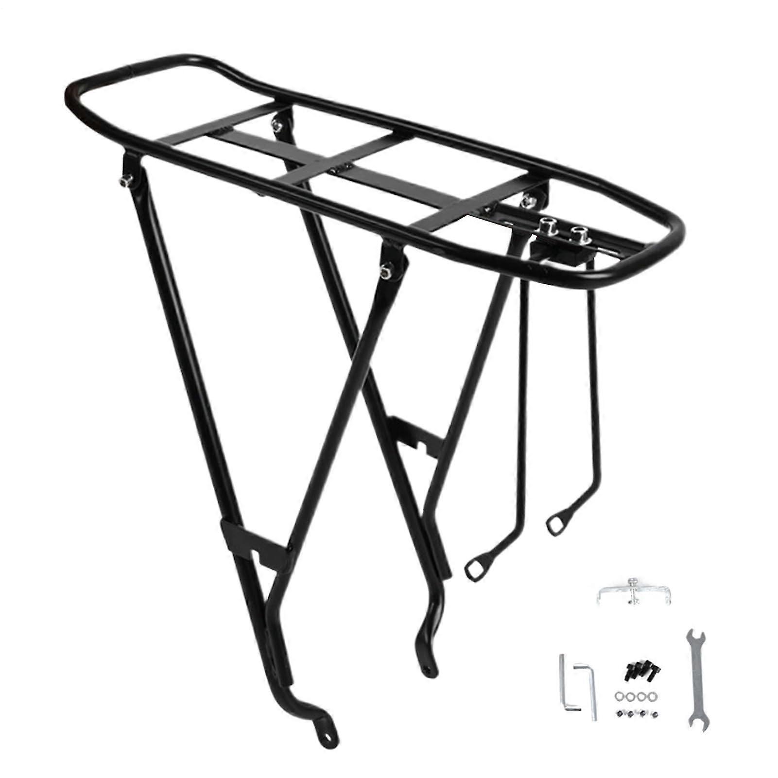 Rear Bicycle Luggage Rack, Wide Pannier Rack for Bikes, Seatpost-Mounted Carrier for Pannier Bags and Gear on Rides