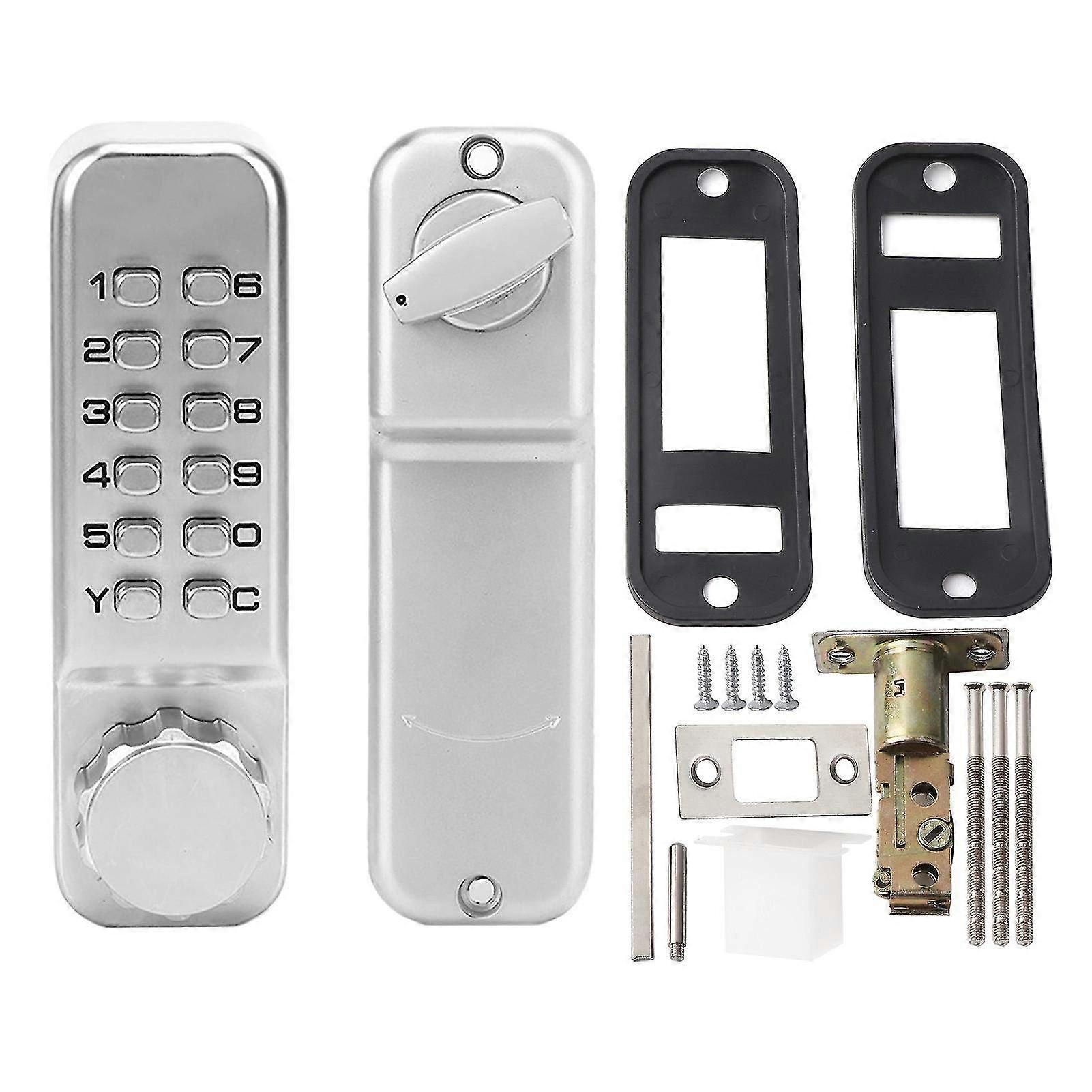 Keyless Entry Mechanical Digital Door Lock - Waterproof Zinc Alloy Password Combination Lock for Home & Office Security