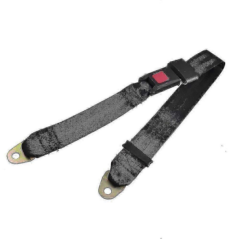 Black Adjustable Two Auto Car Safety Belt Lap Seatbelt