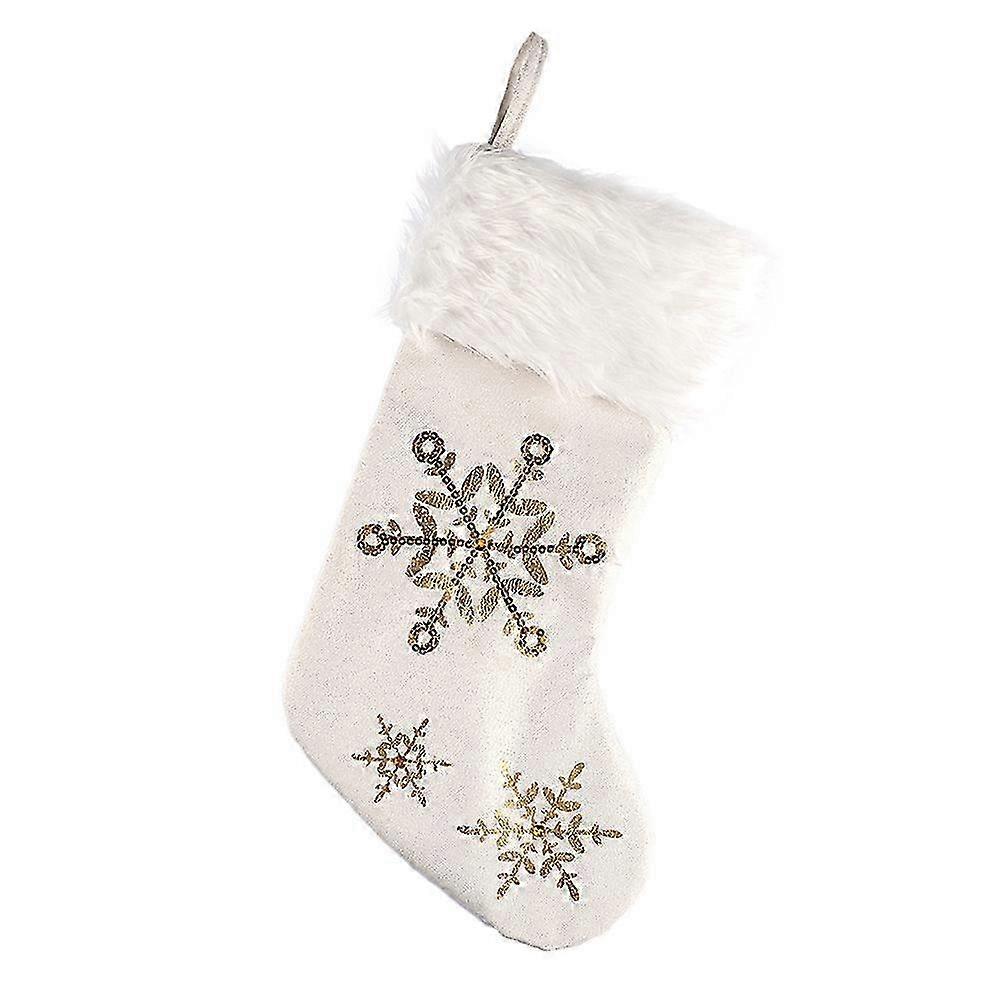 Christmas Stocking Candy Bag Snowflake Sequin Christmas Stocking