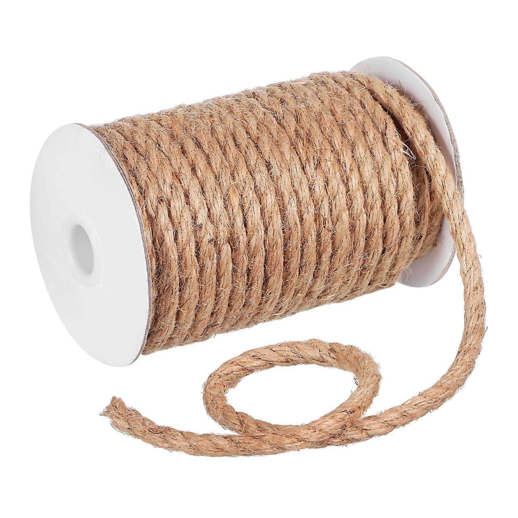 1 Roll EcoFriendly Hemp Rope Thick Jute Rope Sisal Rope For Cat Scratcher Jute Yarn String For Cat Scratching Post Jute Twine For Gardening Beige