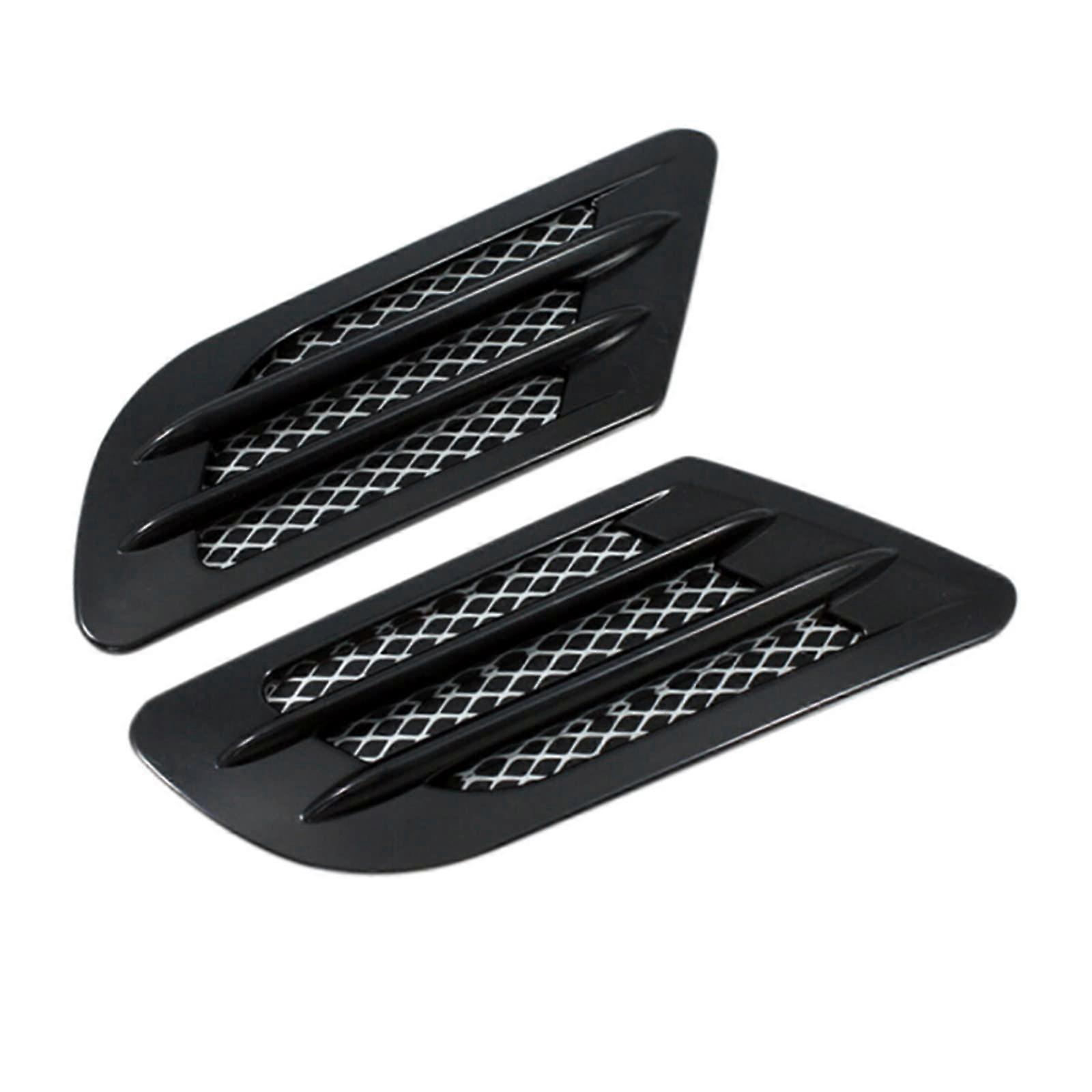 Front Grille Radiator Grille Set of 2 Universal ABS Plastic Side Air Flow Vents for Car Mudguard Intake Cover Mat