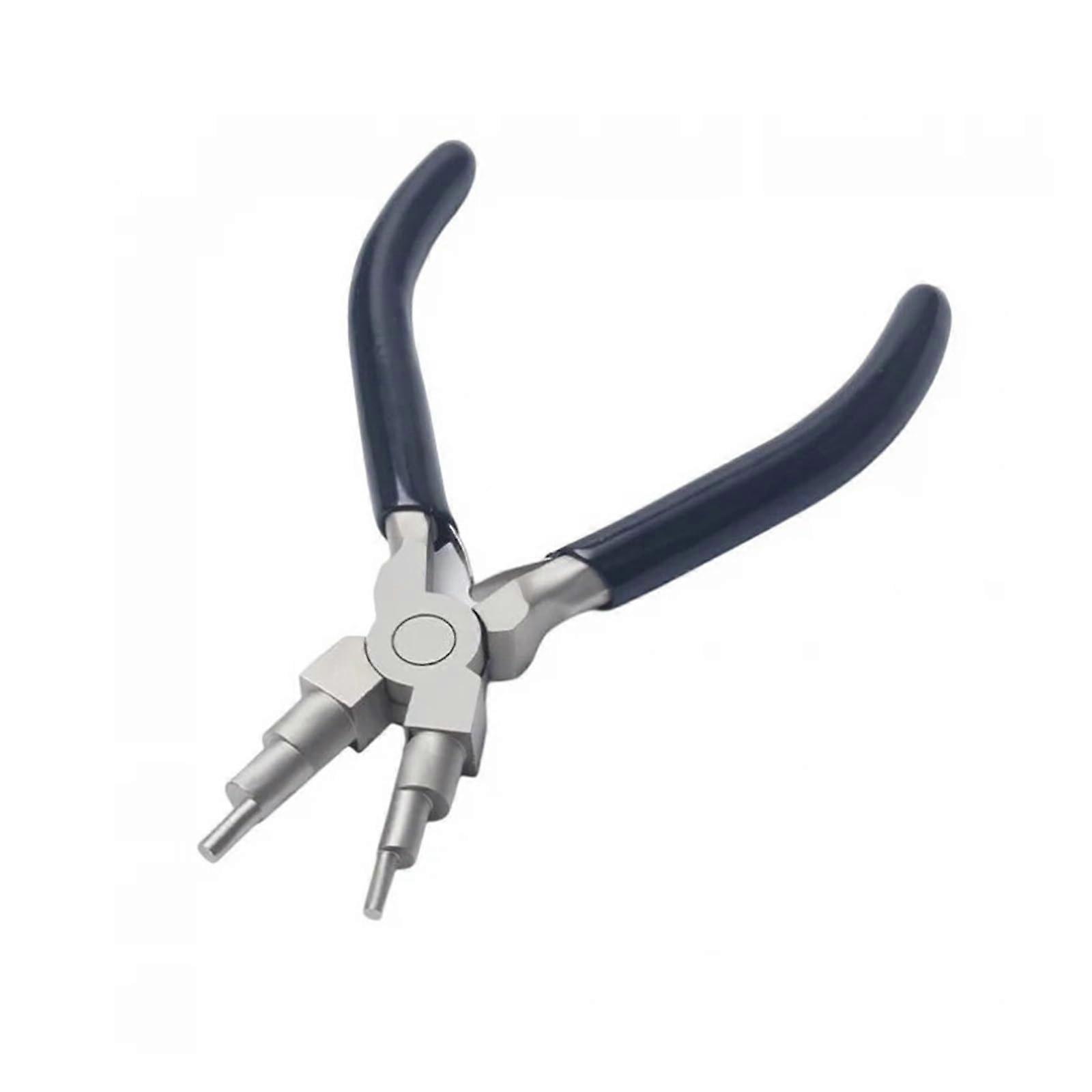 RHAIYAN Black 6in1 Round Nose Pliers, Suitable for Wire Wrapping / Jewelry Making / Loop Making, Ironing Making Pliers for DIY Accessories.