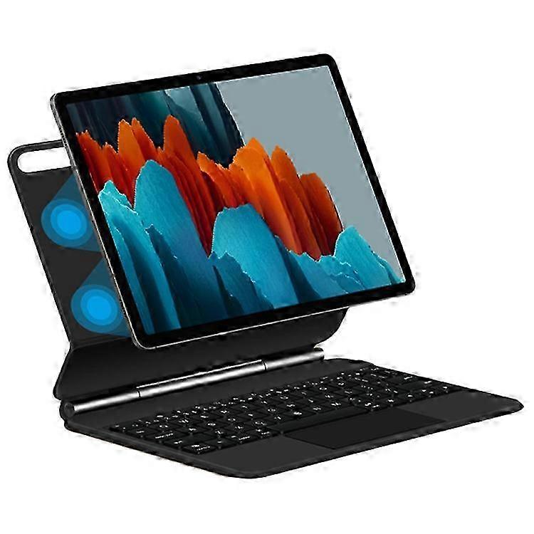 Bluetooth Keyboard Folio Case with Touchpad for 11 Inch Tablets - Ultra Thin Leather Cover Protector