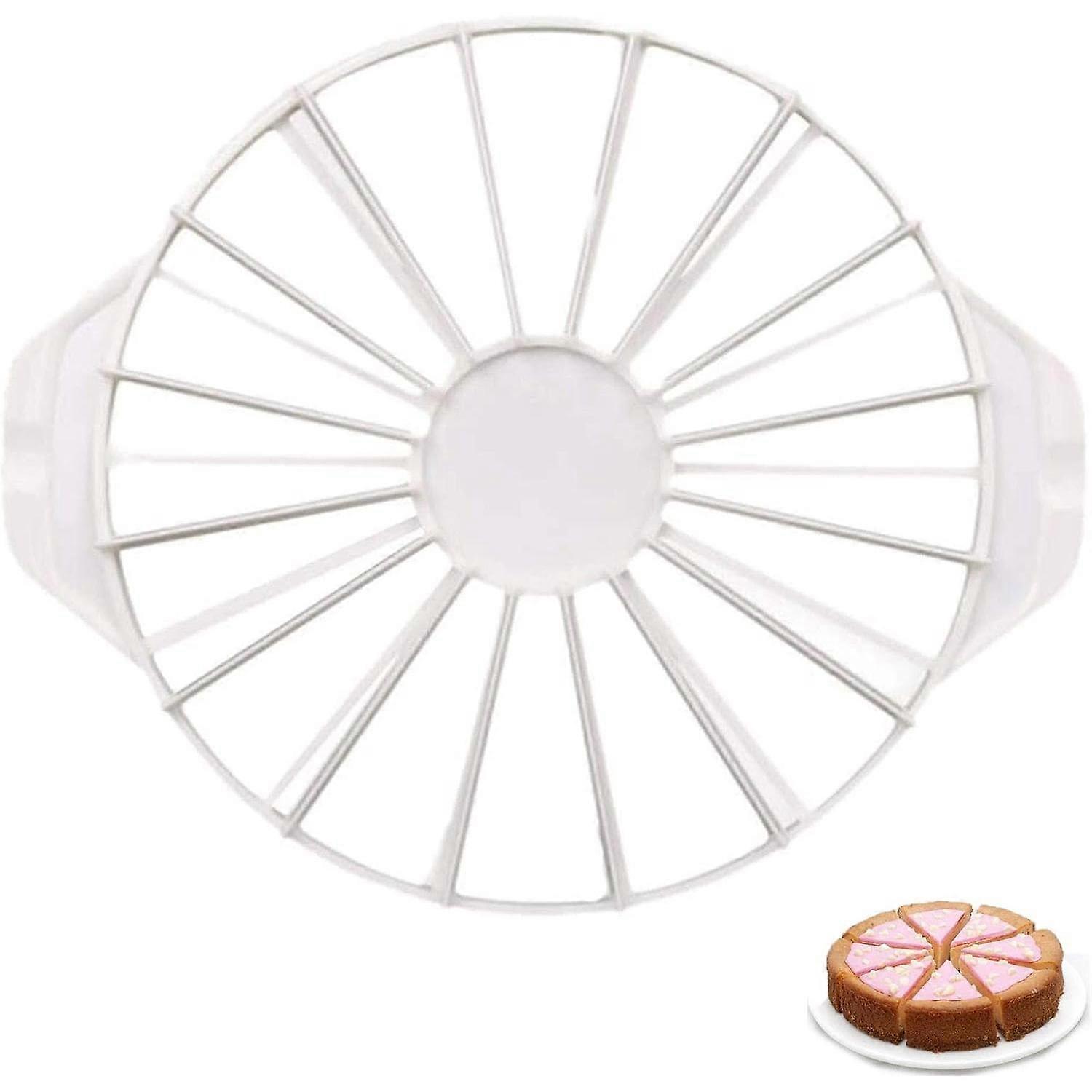 Round dual-function cake cooler and cake divider