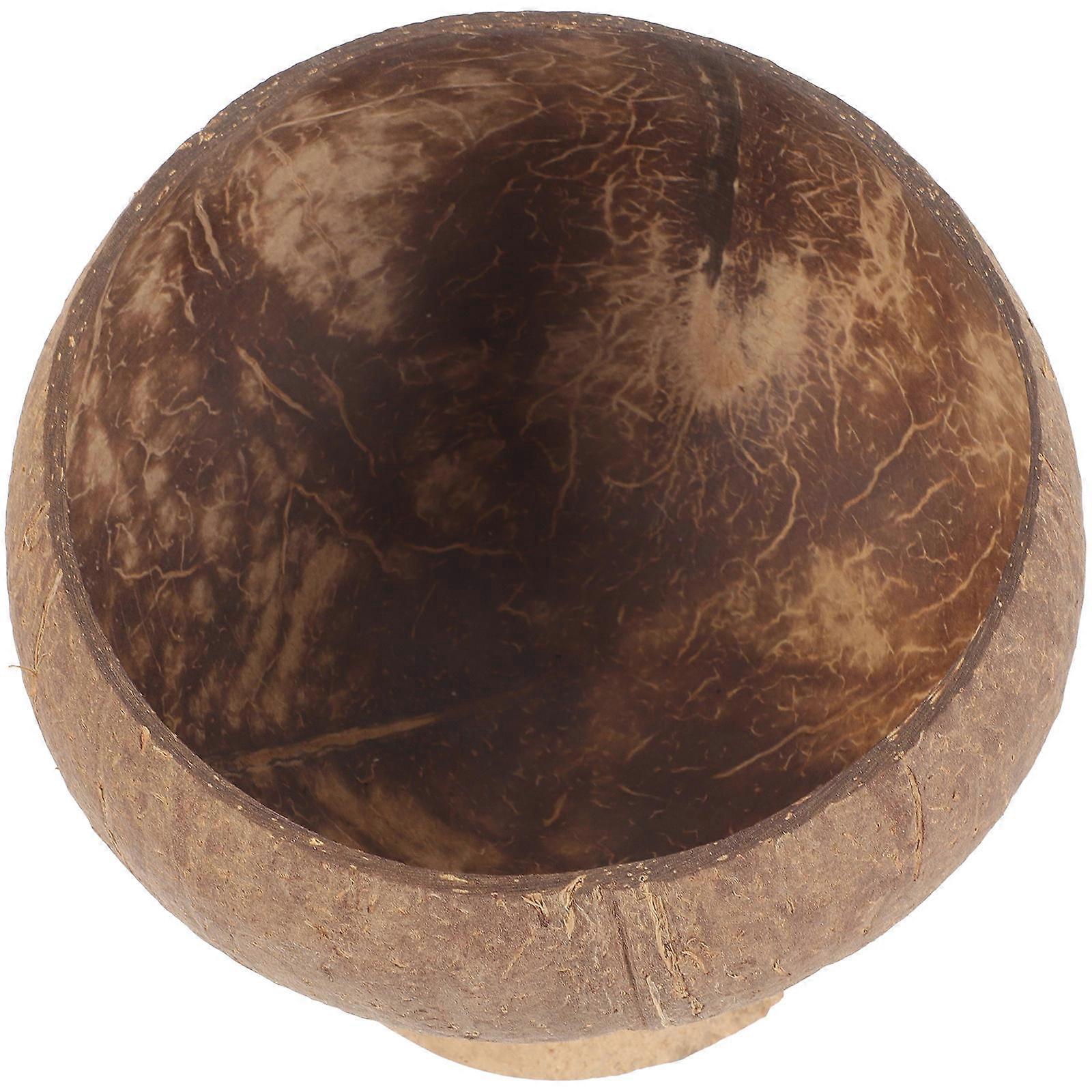 Natural Coconut Shell Bowl for Kitchen Use Lightweight and Light Brown 7 inch diameter