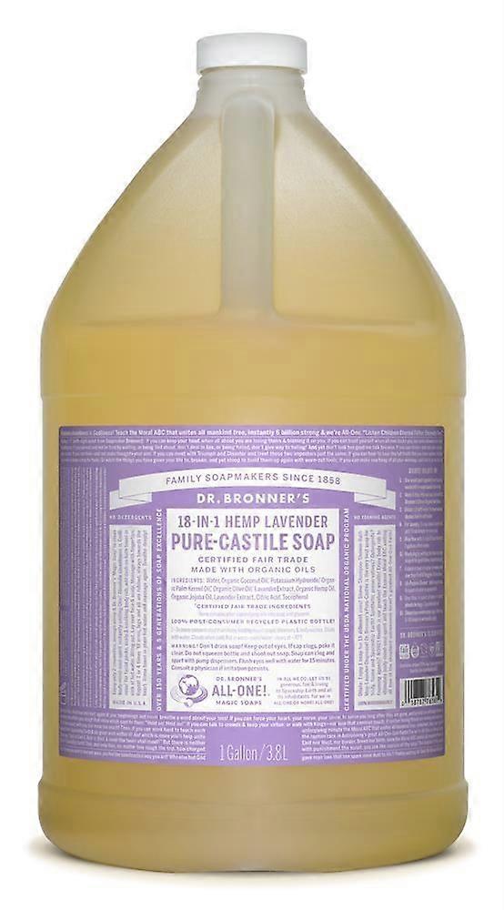 Dr Bronner Lavender Pure-Castile Liquid Soap 3790ml - 3 Pack