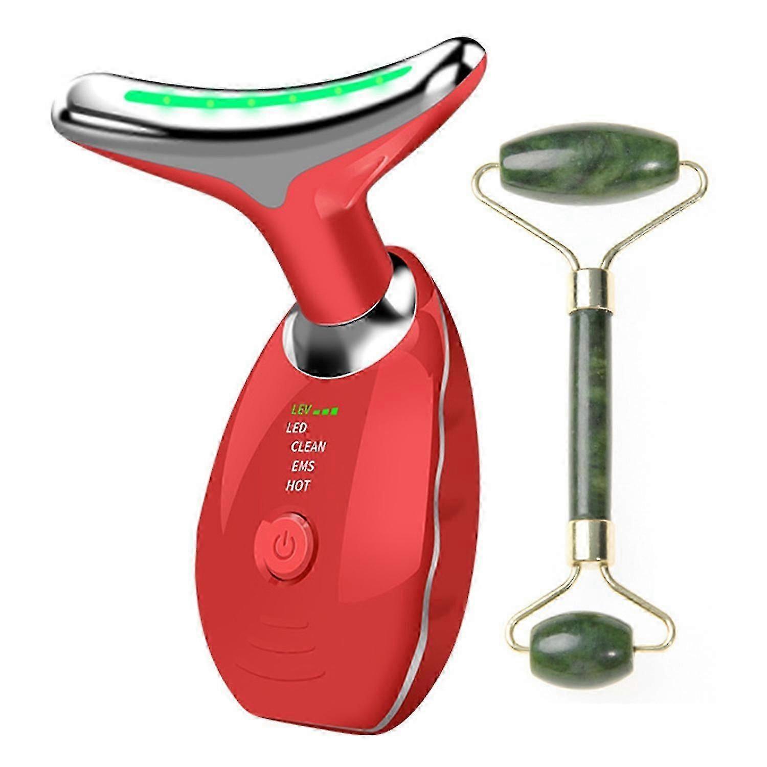 Anti Wrinkles Facial Neck Massager with Face Roller Reduce Fine Lines Face Massage Roller for Skin C