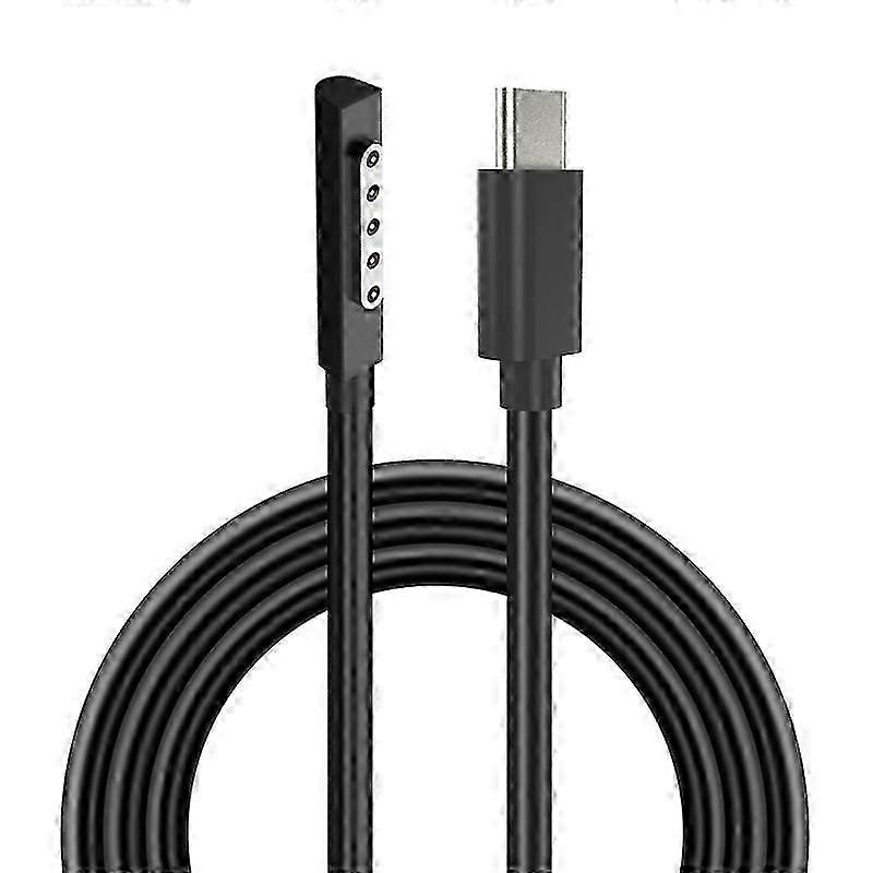 65W Fast Magnetic Type-C Charging Cable for Microsoft Surface RT & Pro 1/2 - PD Power Supply