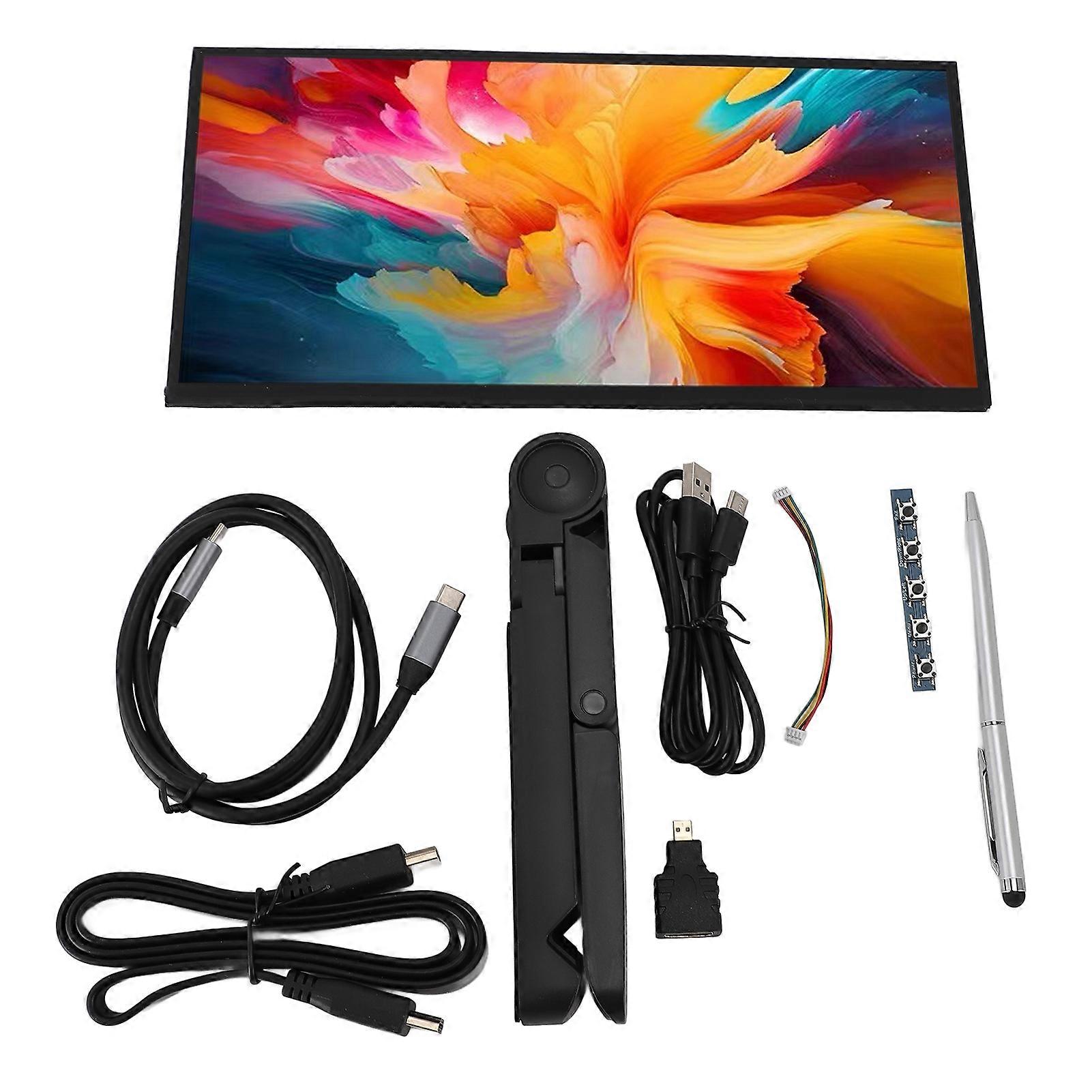 11.6 Inch Touch Screen IPS Panel 1768x828 Type C Portable Display for RasPi Win 11 10 8.1 8 7