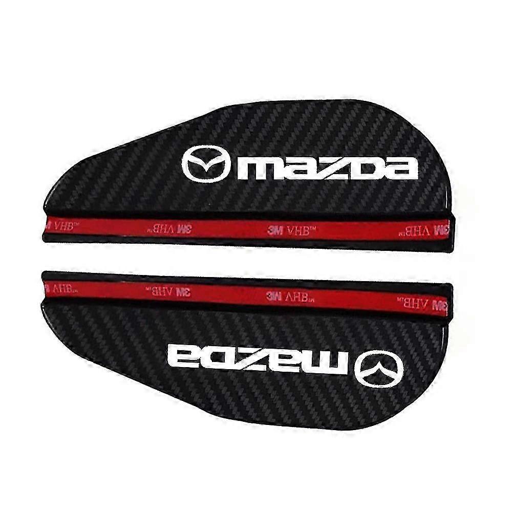 2x Car Rearview Mirror Rain Eyebrow Protector Rain Sticker for Mazd...