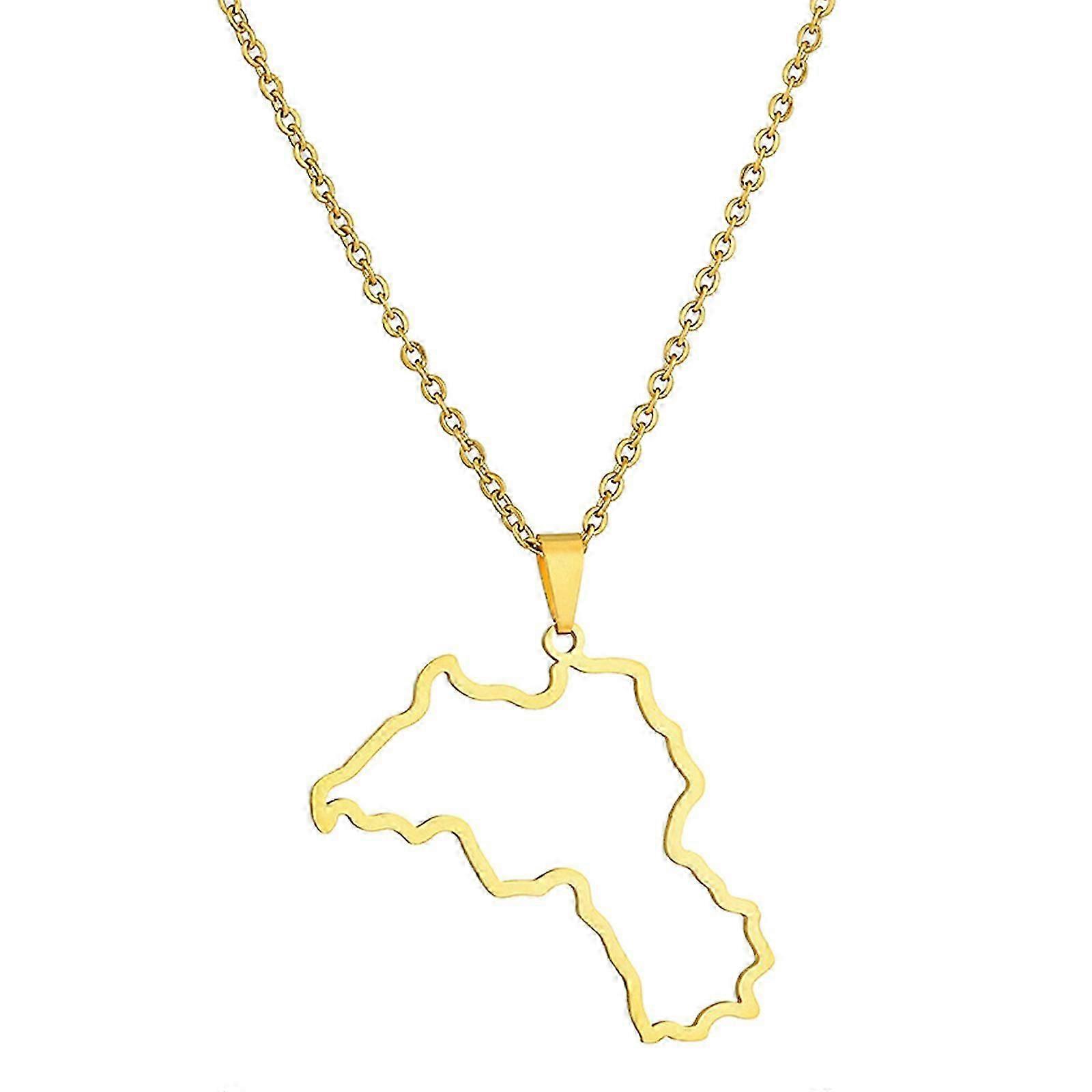 Metal Kurdistan Map Pendant Necklace For Boy