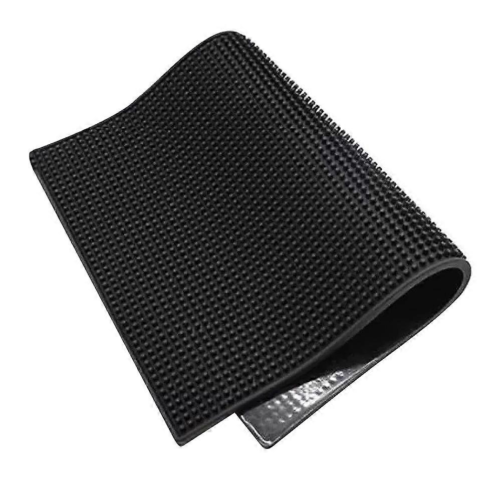 Black Antiskid Mat for Barber Tools Storage with PVC Material Suitable for Haircut and Salon Use 1Pc