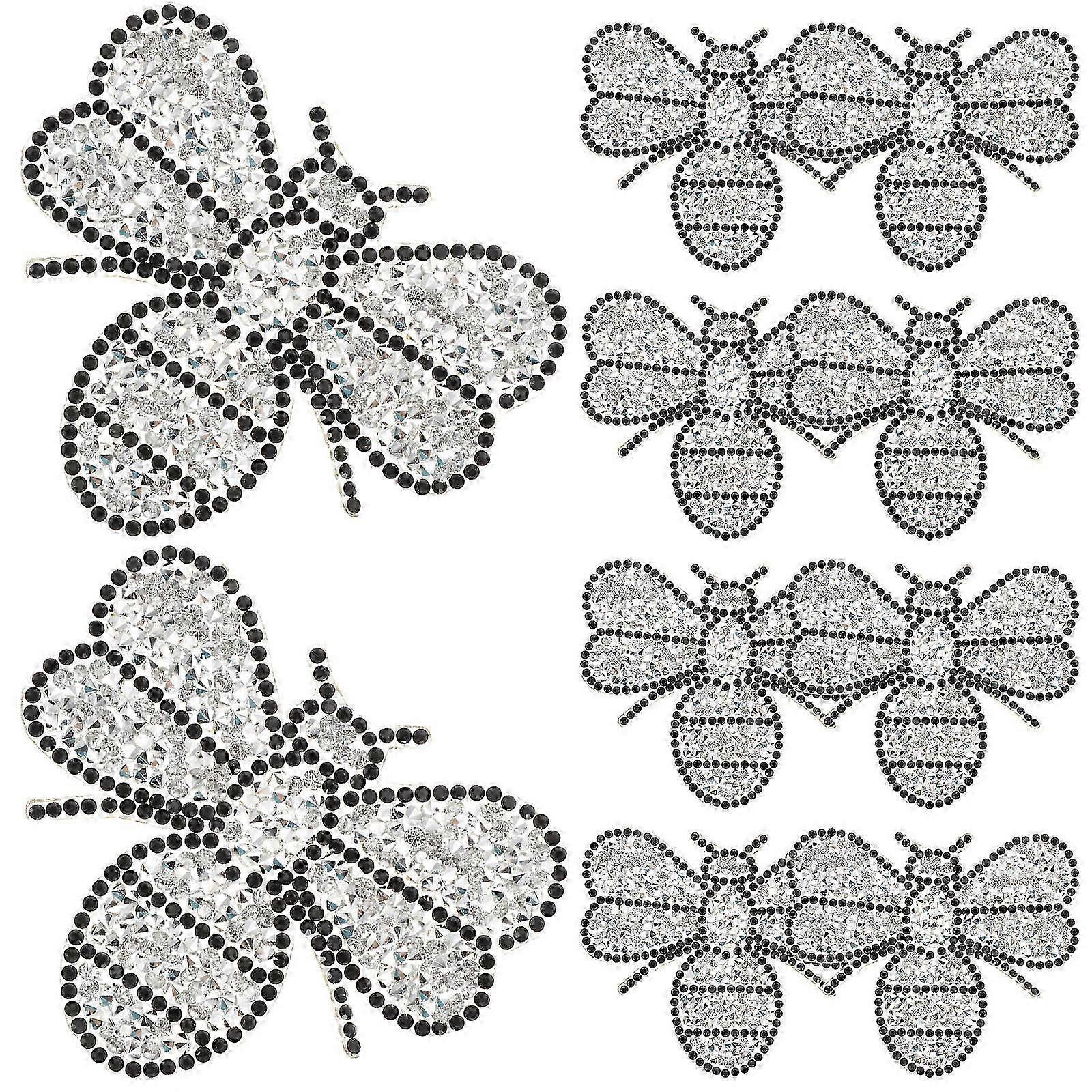 Hat Patches Rectangular Silver Resin Iron-On Clothing Accessory Patch Diy Projects 10Set