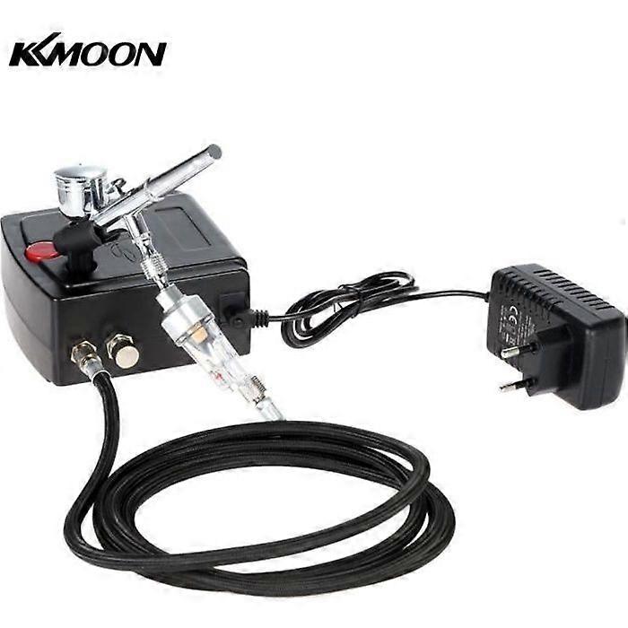 KKmoon Professional Gravity Feed Airbrush Air Compressor Kit 100-240V