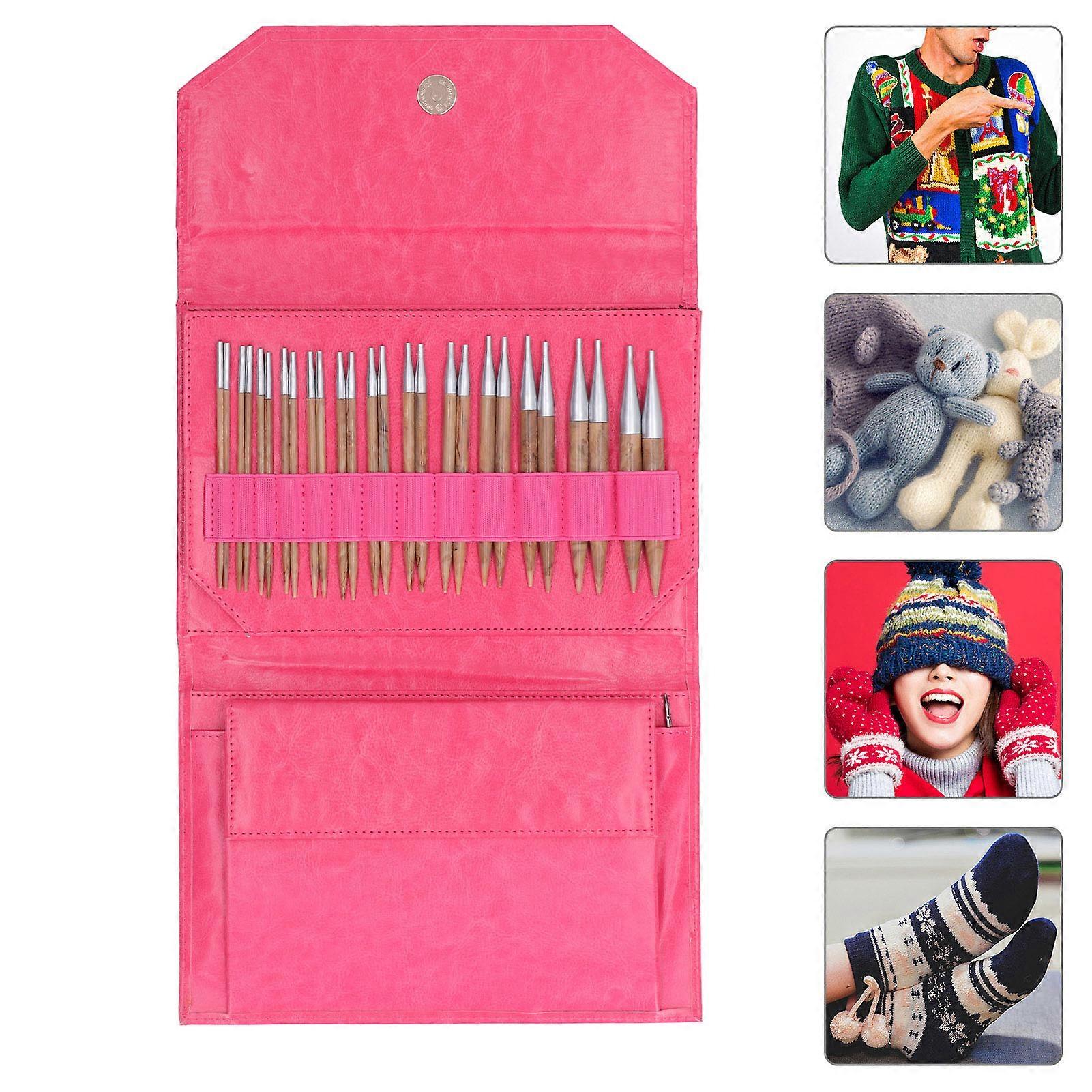 Interchangeable Aluminum Circular Knitting Needles Set 13 Sizes