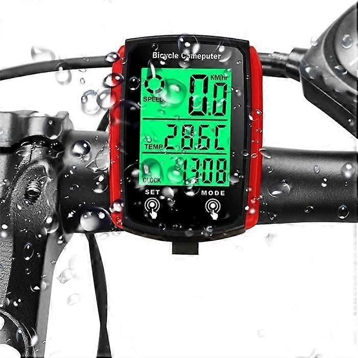Bike Computer, Waterproof Wired Bicycle Speedometer, Odometer, Lcd Display, Bike Control Panel
