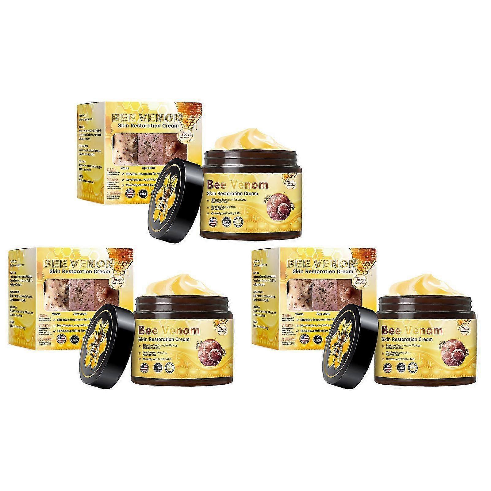 suitable for bee venom anti-aging cream, dark spot treatment, restores elasticity and evens tone for all skin types, daily use for men and women
