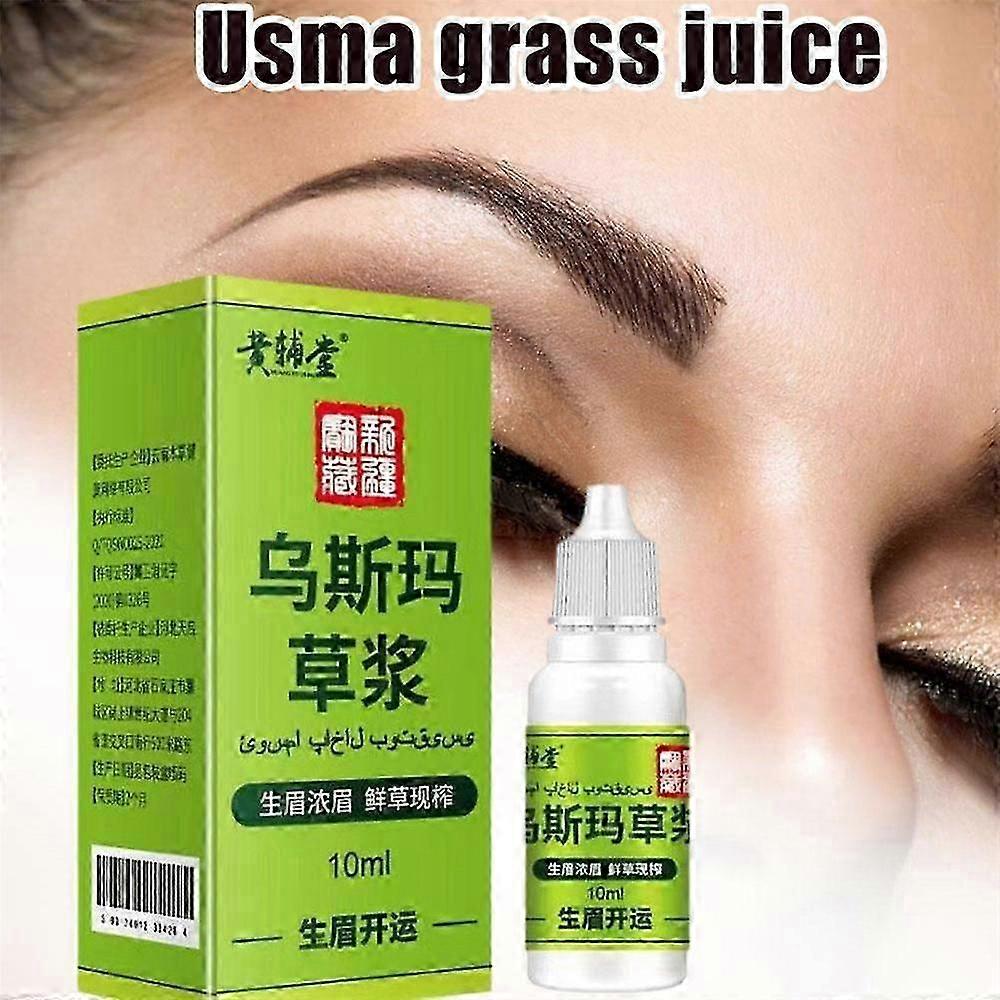 2stk øjenbryn vækst flydende hår hurtigt længere tykkere Xinjiang ren usma græs mascara juice 10ml hårtab behandling vipper forstærker