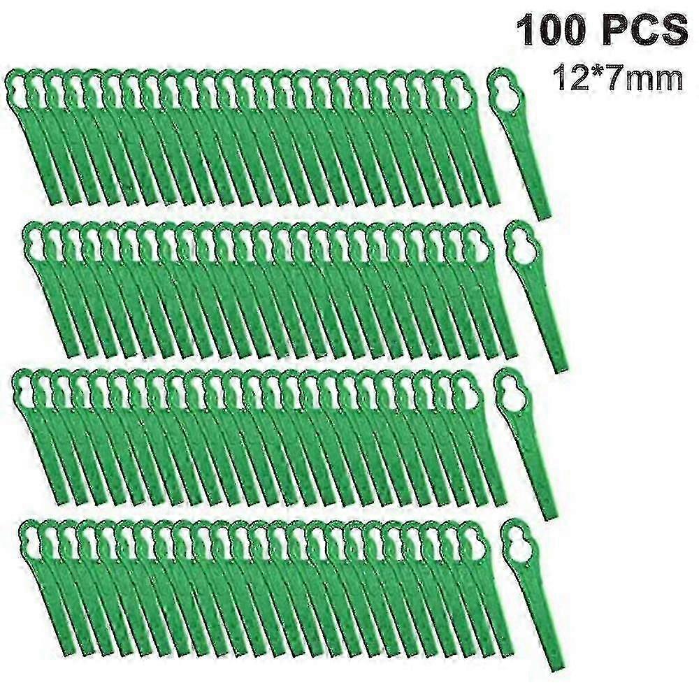 100 High-Quality Plastic Grass Trimmer Blades for Cordless Strimmers - Durable and Efficient for UK Gardens